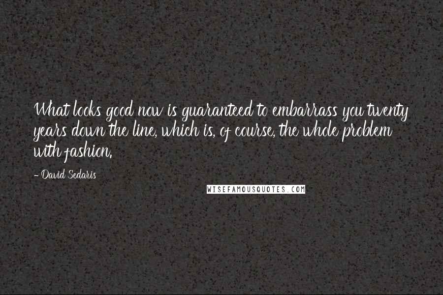 David Sedaris Quotes: What looks good now is guaranteed to embarrass you twenty years down the line, which is, of course, the whole problem with fashion.