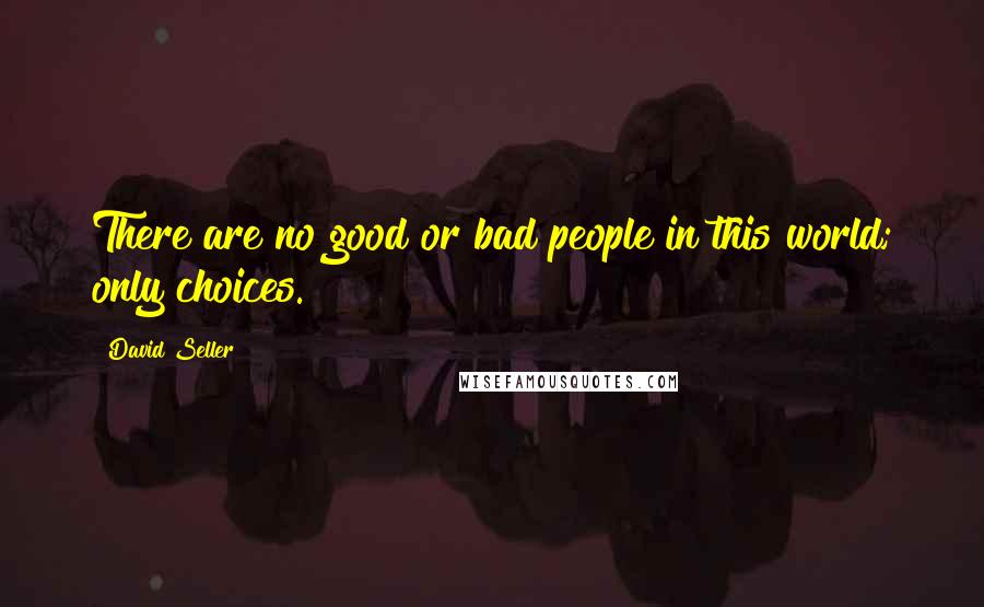 David Seller Quotes: There are no good or bad people in this world; only choices.