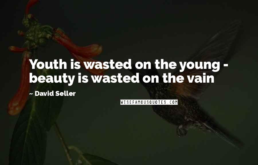 David Seller Quotes: Youth is wasted on the young - beauty is wasted on the vain