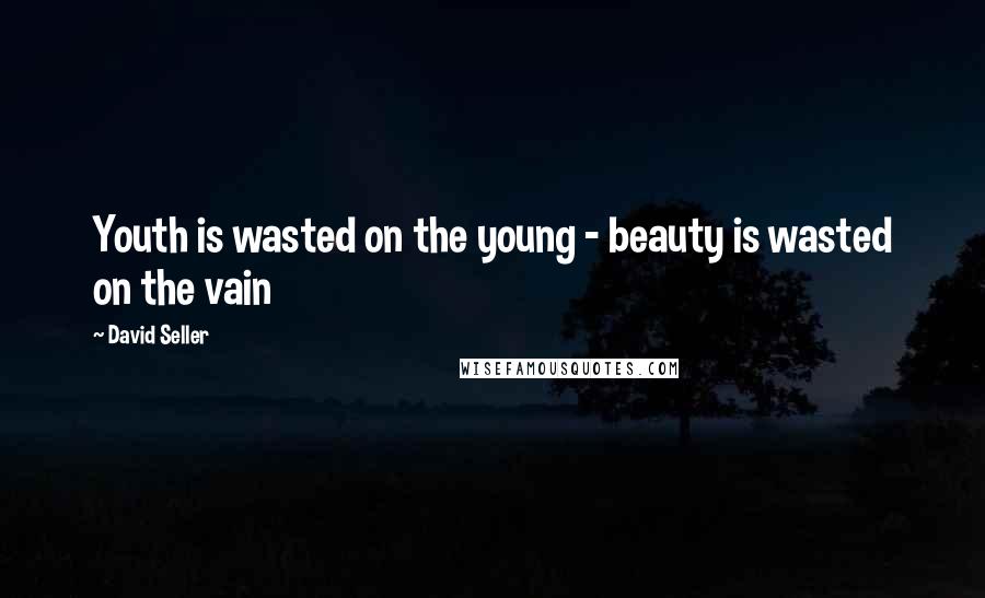 David Seller Quotes: Youth is wasted on the young - beauty is wasted on the vain