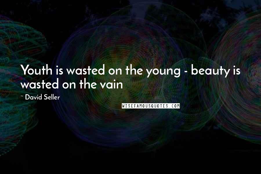 David Seller Quotes: Youth is wasted on the young - beauty is wasted on the vain