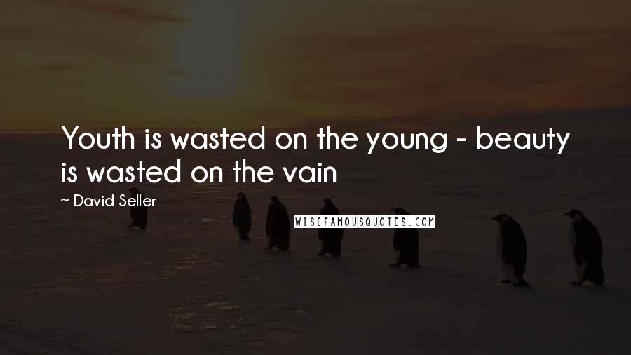 David Seller Quotes: Youth is wasted on the young - beauty is wasted on the vain