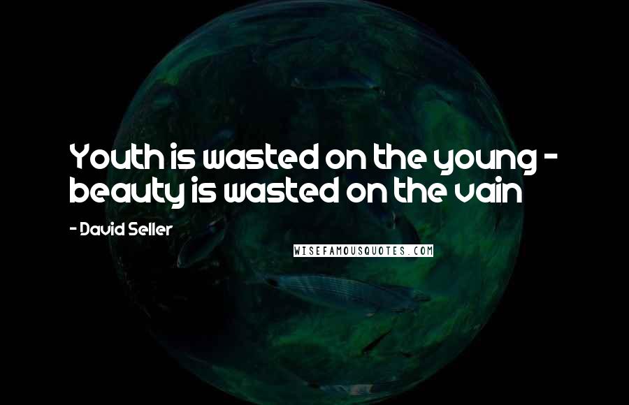 David Seller Quotes: Youth is wasted on the young - beauty is wasted on the vain
