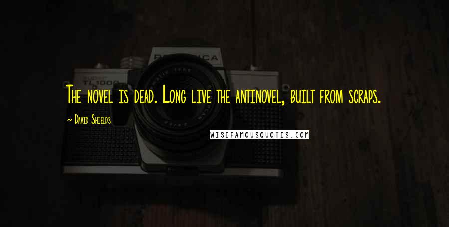 David Shields Quotes: The novel is dead. Long live the antinovel, built from scraps.