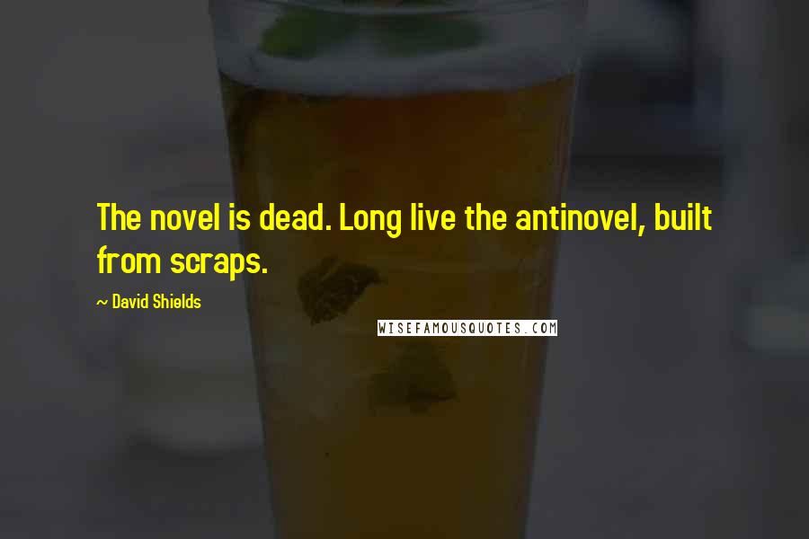 David Shields Quotes: The novel is dead. Long live the antinovel, built from scraps.
