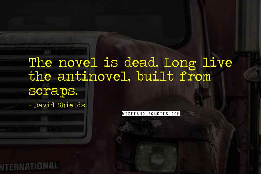David Shields Quotes: The novel is dead. Long live the antinovel, built from scraps.