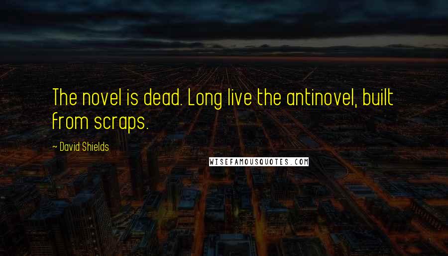 David Shields Quotes: The novel is dead. Long live the antinovel, built from scraps.