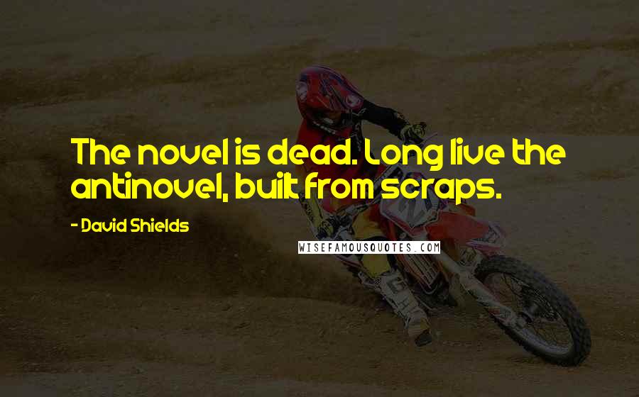 David Shields Quotes: The novel is dead. Long live the antinovel, built from scraps.