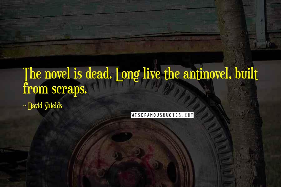David Shields Quotes: The novel is dead. Long live the antinovel, built from scraps.
