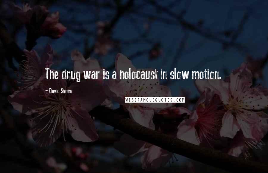 David Simon Quotes: The drug war is a holocaust in slow motion.