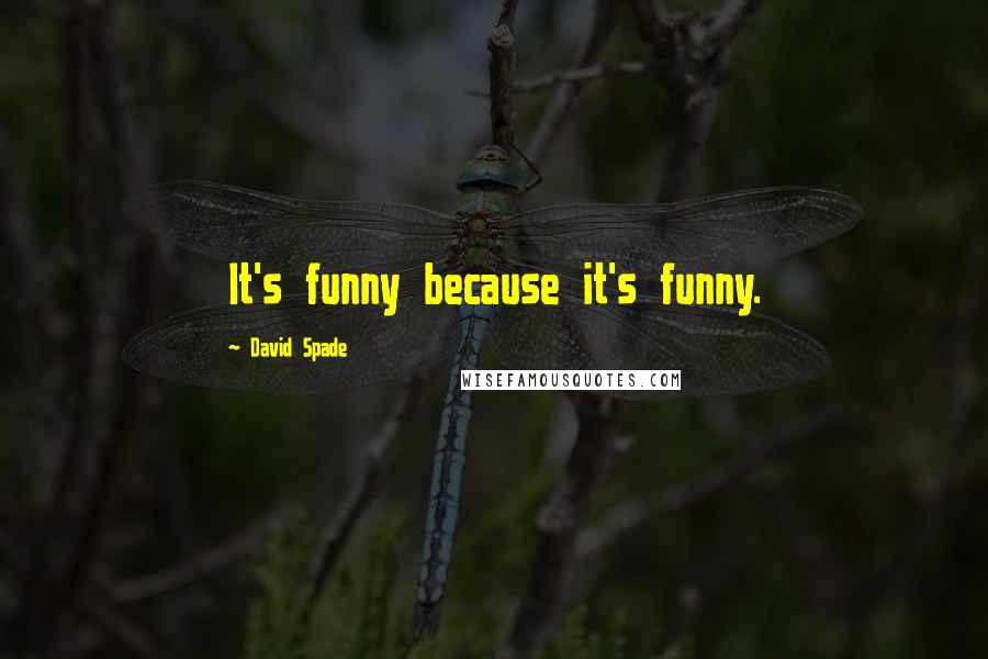 David Spade Quotes: It's funny because it's funny.