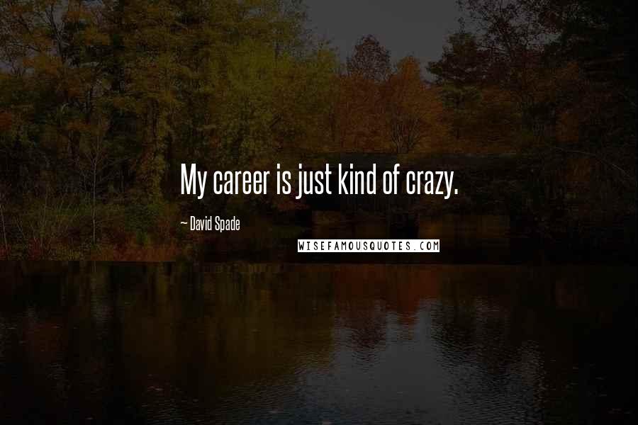 David Spade Quotes: My career is just kind of crazy.