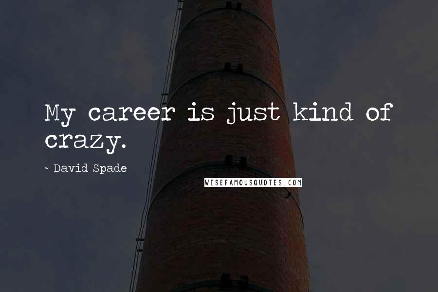 David Spade Quotes: My career is just kind of crazy.