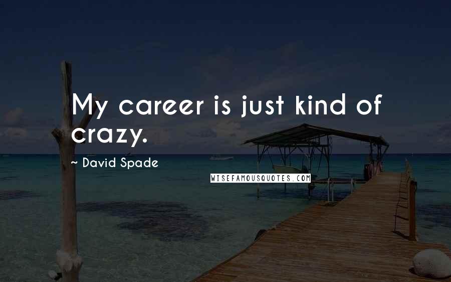 David Spade Quotes: My career is just kind of crazy.