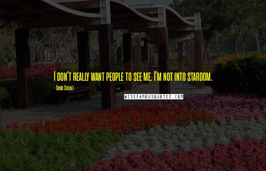 David Suchet Quotes: I don't really want people to see me. I'm not into stardom.
