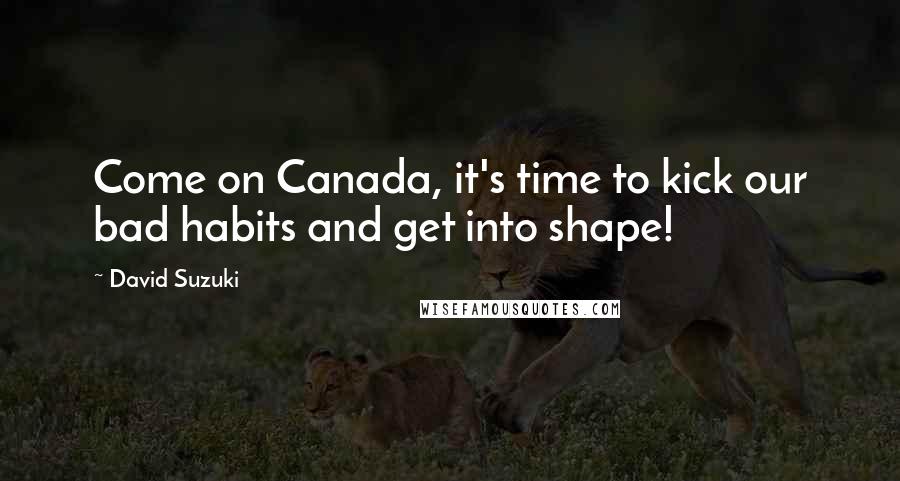 David Suzuki Quotes: Come on Canada, it's time to kick our bad habits and get into shape!