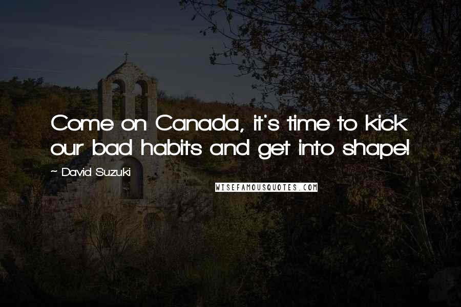 David Suzuki Quotes: Come on Canada, it's time to kick our bad habits and get into shape!