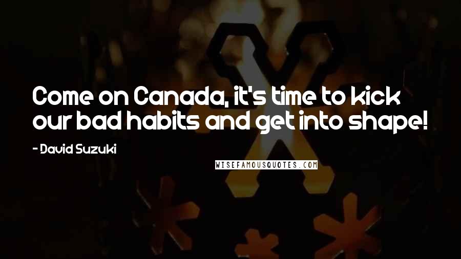 David Suzuki Quotes: Come on Canada, it's time to kick our bad habits and get into shape!