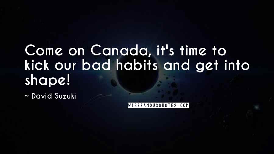 David Suzuki Quotes: Come on Canada, it's time to kick our bad habits and get into shape!