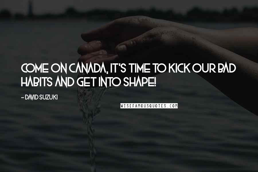 David Suzuki Quotes: Come on Canada, it's time to kick our bad habits and get into shape!