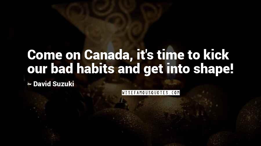 David Suzuki Quotes: Come on Canada, it's time to kick our bad habits and get into shape!