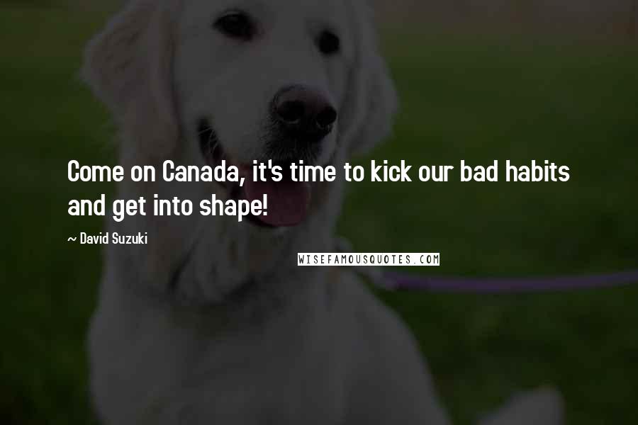 David Suzuki Quotes: Come on Canada, it's time to kick our bad habits and get into shape!