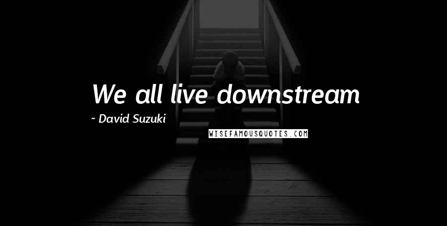 David Suzuki Quotes: We all live downstream