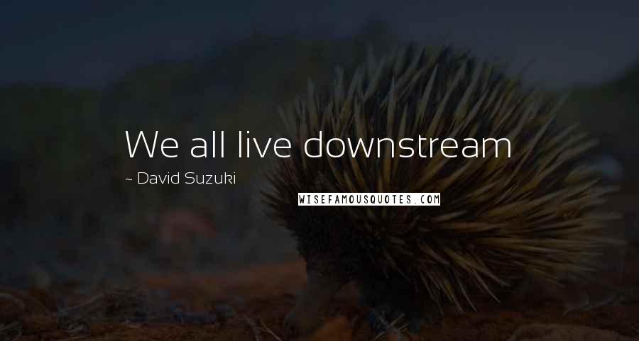 David Suzuki Quotes: We all live downstream
