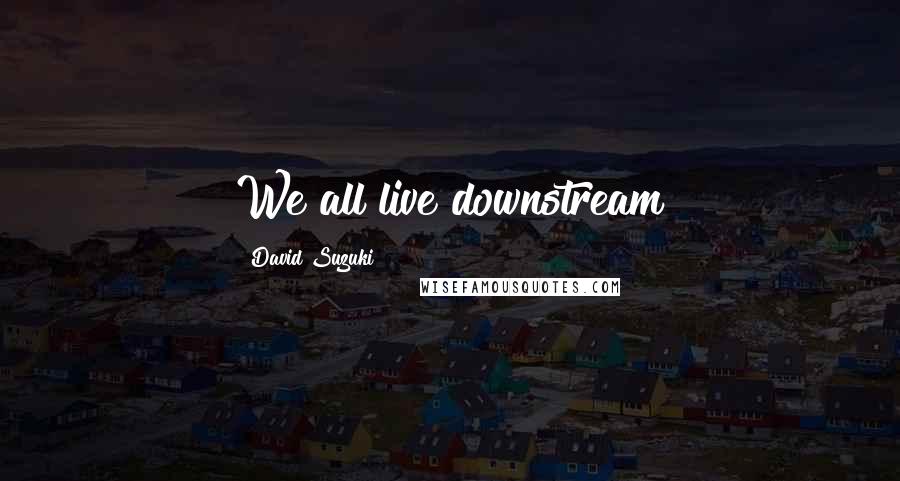 David Suzuki Quotes: We all live downstream