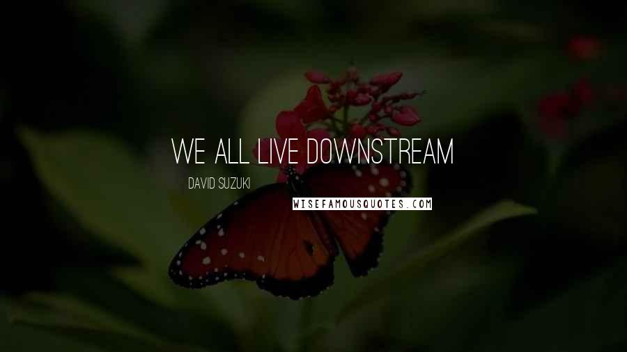 David Suzuki Quotes: We all live downstream