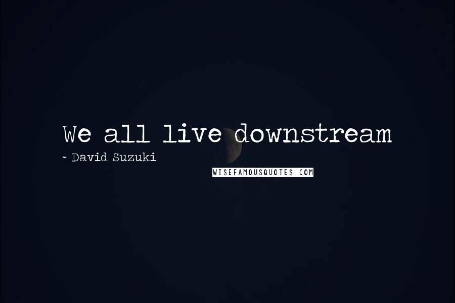 David Suzuki Quotes: We all live downstream