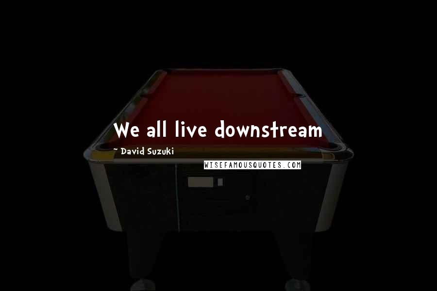 David Suzuki Quotes: We all live downstream