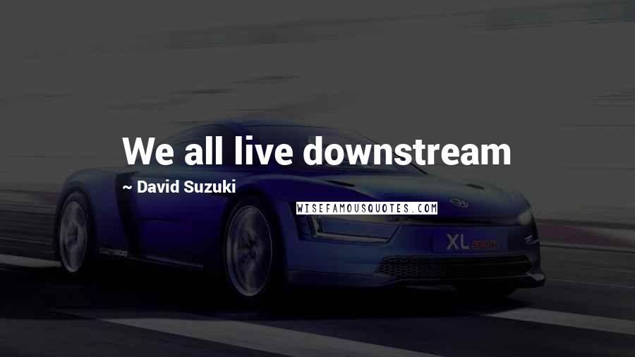 David Suzuki Quotes: We all live downstream