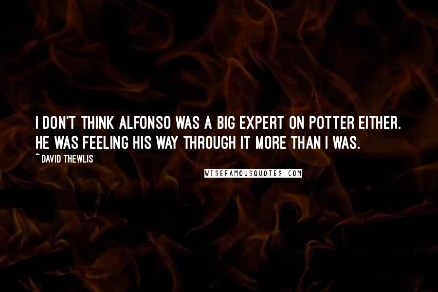 David Thewlis Quotes: I don't think Alfonso was a big expert on Potter either. He was feeling his way through it more than I was.