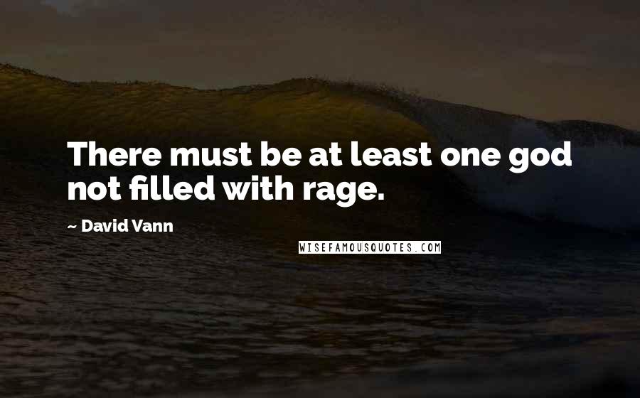 David Vann Quotes: There must be at least one god not filled with rage.