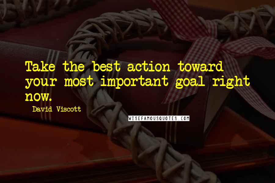 David Viscott Quotes: Take the best action toward your most important goal right now.