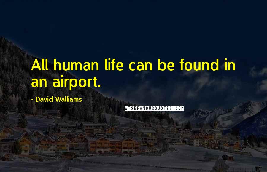 David Walliams Quotes: All human life can be found in an airport.