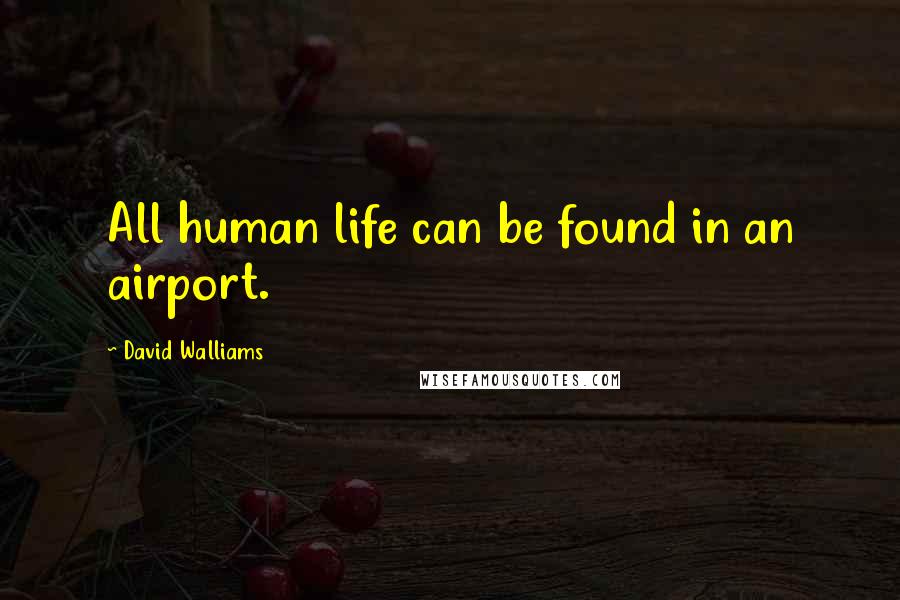 David Walliams Quotes: All human life can be found in an airport.