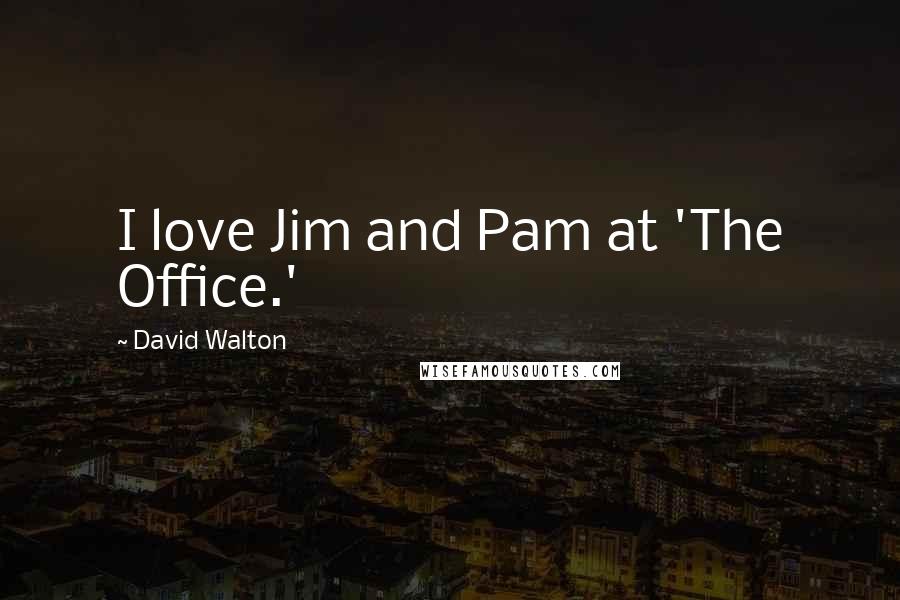 David Walton Quotes: I love Jim and Pam at 'The Office.'