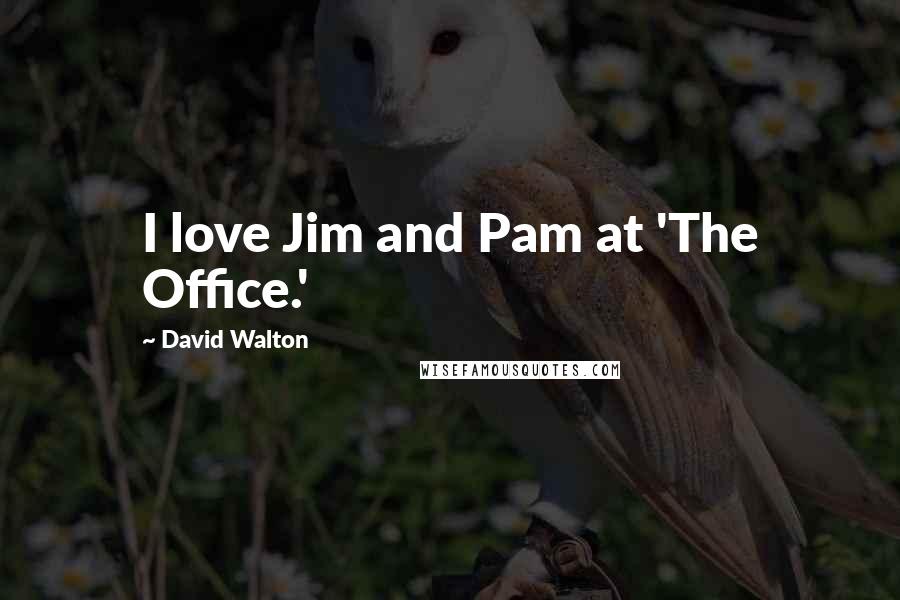 David Walton Quotes: I love Jim and Pam at 'The Office.'