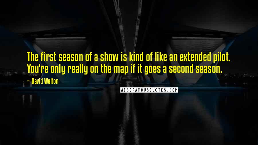 David Walton Quotes: The first season of a show is kind of like an extended pilot. You're only really on the map if it goes a second season.