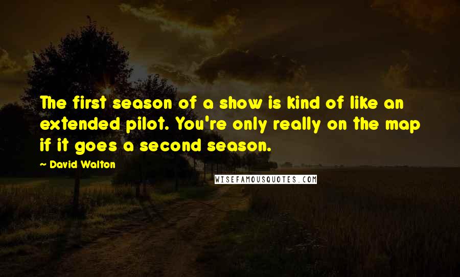 David Walton Quotes: The first season of a show is kind of like an extended pilot. You're only really on the map if it goes a second season.