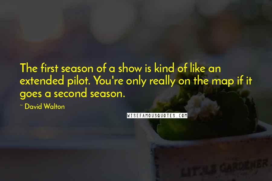 David Walton Quotes: The first season of a show is kind of like an extended pilot. You're only really on the map if it goes a second season.