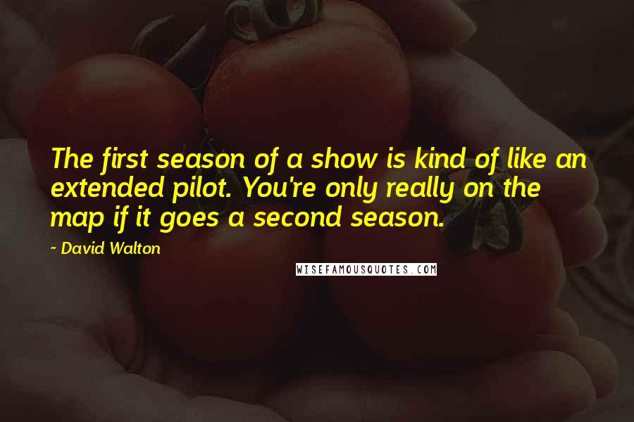 David Walton Quotes: The first season of a show is kind of like an extended pilot. You're only really on the map if it goes a second season.