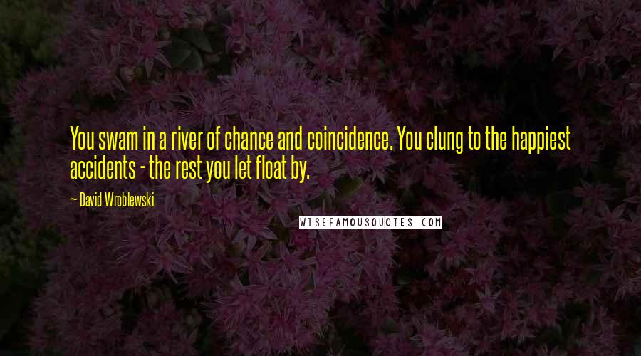 David Wroblewski Quotes: You swam in a river of chance and coincidence. You clung to the happiest accidents - the rest you let float by.