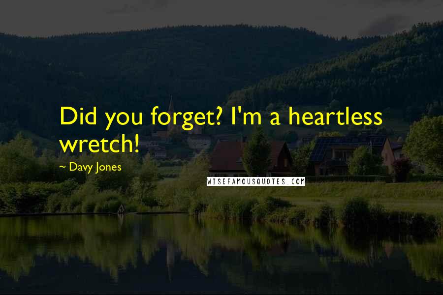 Davy Jones Quotes: Did you forget? I'm a heartless wretch!