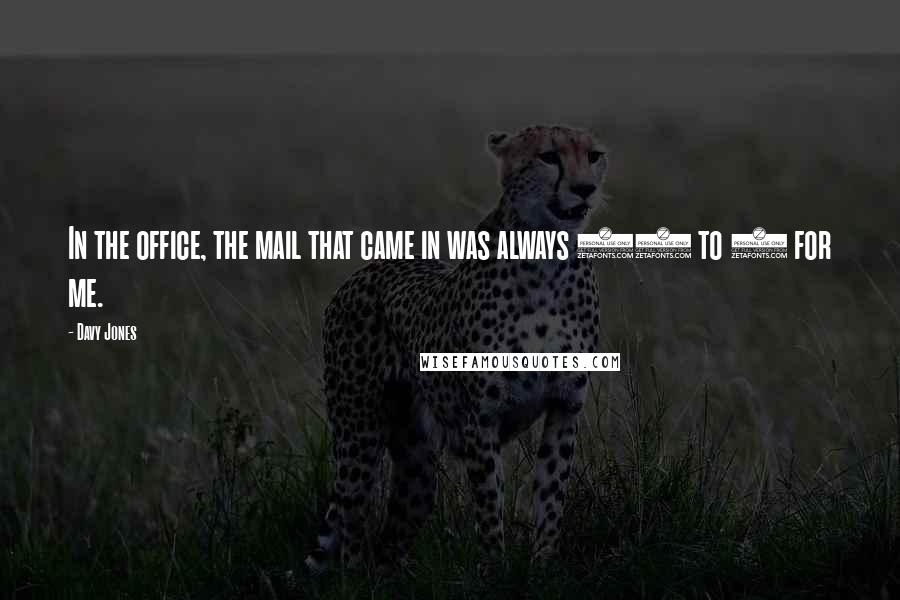 Davy Jones Quotes: In the office, the mail that came in was always 10 to 1 for me.