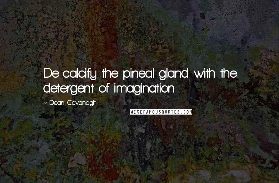 Dean Cavanagh Quotes: De-calcify the pineal gland with the detergent of imagination