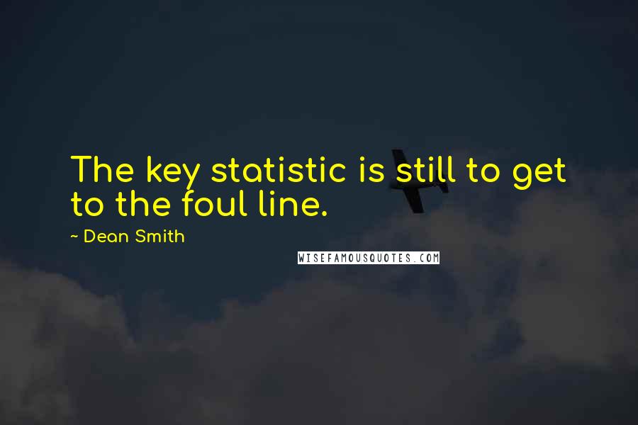 Dean Smith Quotes: The key statistic is still to get to the foul line.