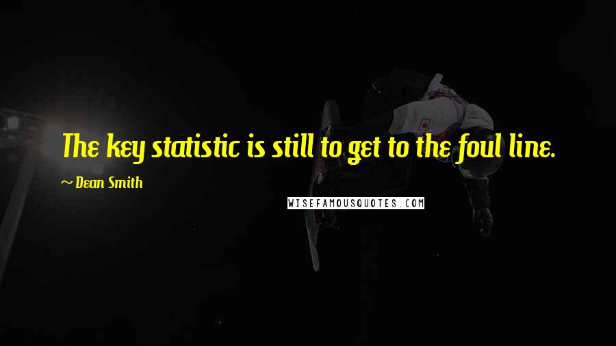 Dean Smith Quotes: The key statistic is still to get to the foul line.